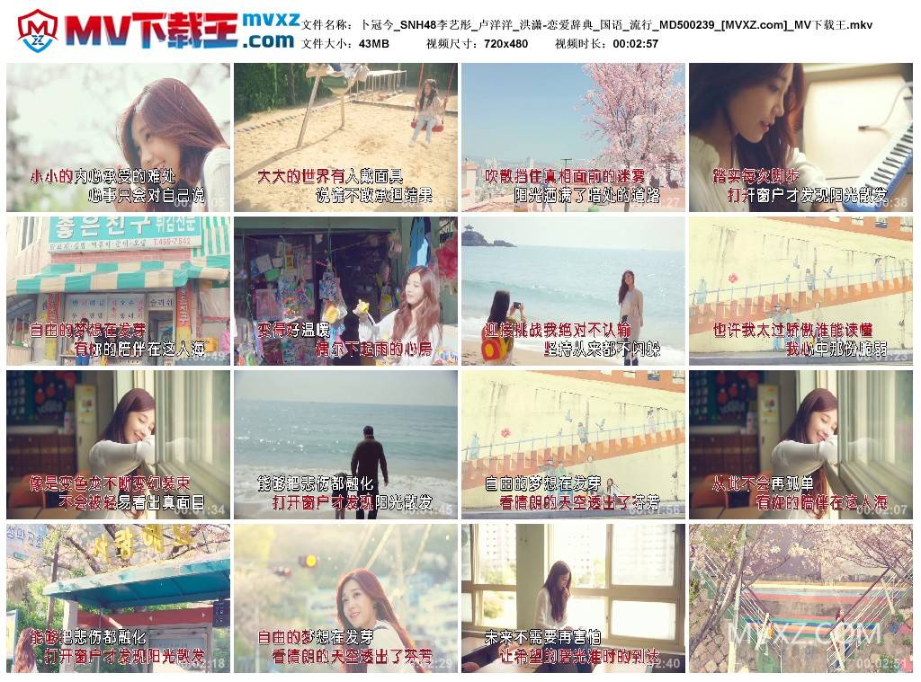 卜冠今_SNH48李艺彤_卢洋洋_洪潇-恋爱辞典_国语_流行_MD500239
